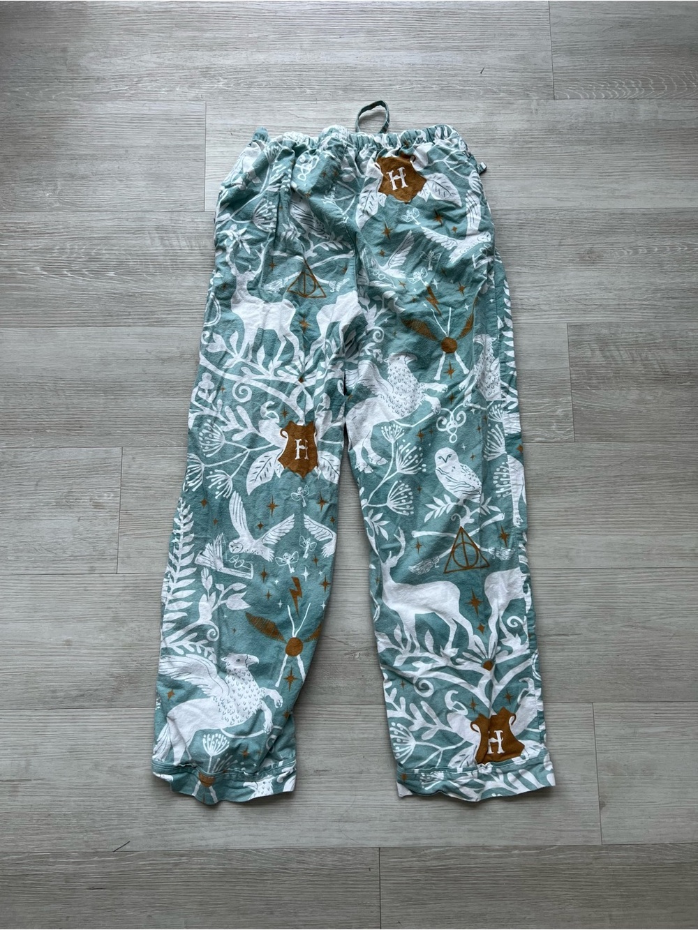 Warner Bros. Teal Green Woodland Animal Kids Pajama Set - Picture 4 of 8